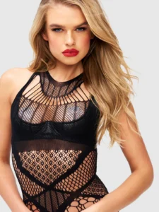 High neck bodystocking